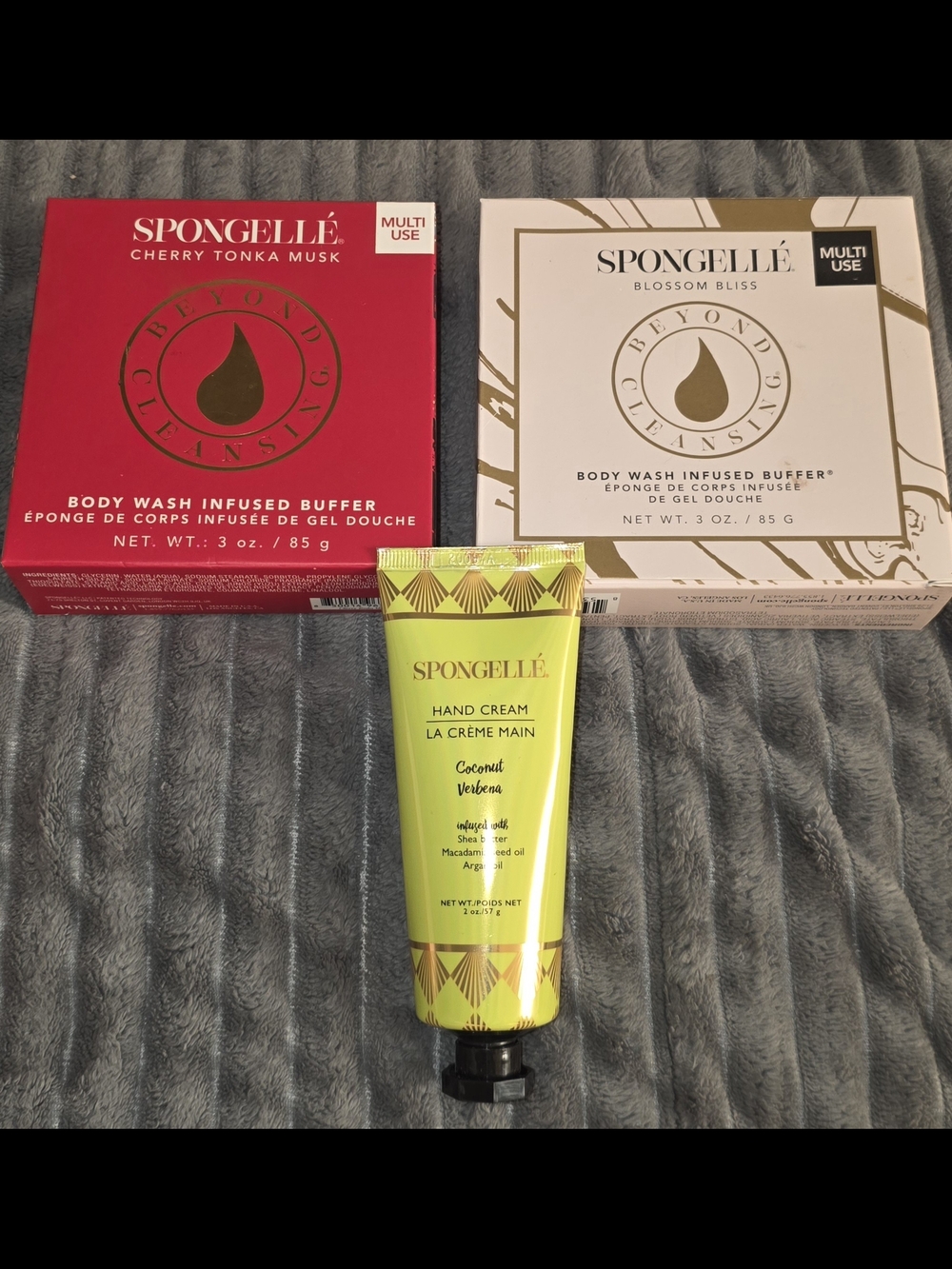 Spongellé Bundle Body Wash Infused Buffers & Hand Cream.